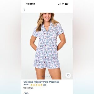 Roberta Roller Rabbit Chicago Monkey Pajama Set